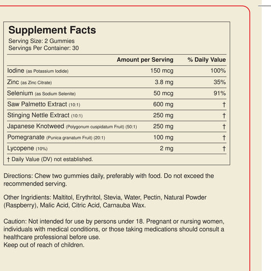 ARISE Supplement Facts panel — full ingredient list and dosing directions
